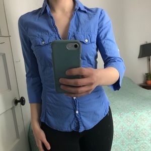 Fitted Button Down Blouse